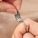 Personalizado grabado anillo de piedra de nacimiento de la familia con 1-8 anillos Día de la Madre Cumpleaños Regalo de Navidad para mamá abuela