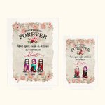 Personalized Best Friend Forever Vintage Rose Acrylic Plaque Desk Ornament Birthday for Best Friend