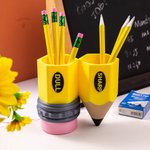 Gepersonaliseerd Potlood Design Potlood Dispenser Scherpe en Doffe Potloodhouder met 3D Gedrukte Naam Bureau Decor Terug naar School Cadeau voor Leraa