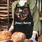 Personalized Heart Baking Tools Adjustable Waterproof Name Apron with Pocket Birthday Gift for Baker Baking Enthusiast