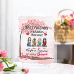 Personalized Best Friend Forever Never Apart LoveTree Acrylic Plaque House Decorations Gift for Best Friends