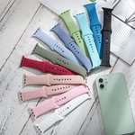 Pulsera de silicona personalizada Infinity con el nombre de la pareja Día de San Valentín Aniversario Regalo para Apple Samsung