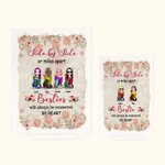 Personalized Side by Side or Miles Apart Besties Vintage Rose Acrylic Plaque Birthday Christmas Gift for Sisters Friends