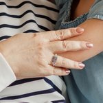 Personalizado grabado anillo de piedra de nacimiento de la familia con 1-8 anillos Día de la Madre Cumpleaños Regalo de Navidad para mamá abuela