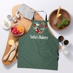 Personalized Heart Baking Tools Adjustable Waterproof Name Apron with Pocket Birthday Gift for Baker Baking Enthusiast