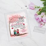 Personalized To My Besties I Love You Love Tree Acrylic Plaque Friendship Desk Ornament for Best Friends