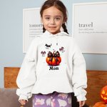 Spersonalizowana bluza z kapturem dla dzieci i dorosłych z imieniem i nazwiskiem na Halloween Prezent na Święto Dziękczynienia dla rodziny