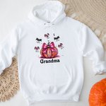 Spersonalizowana bluza z kapturem dla dzieci i dorosłych z imieniem i nazwiskiem na Halloween Prezent na Święto Dziękczynienia dla rodziny