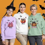 Spersonalizowana bluza z kapturem dla dzieci i dorosłych z imieniem i nazwiskiem na Halloween Prezent na Święto Dziękczynienia dla rodziny