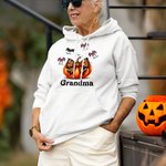 Spersonalizowana bluza z kapturem dla dzieci i dorosłych z imieniem i nazwiskiem na Halloween Prezent na Święto Dziękczynienia dla rodziny