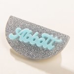 Personalised Glitter 3D Name Tag for Owala Cup Accessory Birthday Christmas Gift for Woman Man