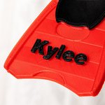 Personalized Multicolour 3D Printed Swim Fins Shape Backpack Bag Name Tag Sport Theme Accessories Birthday Team Gift for Swimmer Diving Lovers