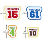 Personalized Multicolour Embroidered Sport Patch with Name and Number Sports Event Cheer Accessories Gift for Sport Lover