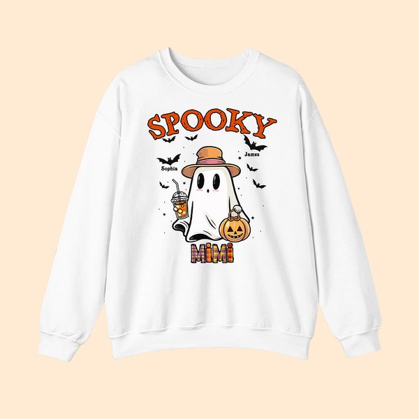 Personalizado Spooky Bat Diseño Multicolor Sudadera Sudadera con capucha Regalo de Halloween para el miembro de la familia
