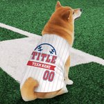 Personlig Baseball Element 100% bomull Pet Stripe Jersey Vest med namn och nummer Födelsedag Sporttillbehör Present för hundälskare Baseball Fans