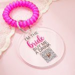 Bracelet personnalisé Buy The Bride A Drink Buy The Groom A Beer Venmo QR Code Acrylic Tag Bracelet Wedding Bachelorette Party Bridal Shower Favors