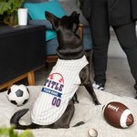 Personlig Baseball Element 100% bomull Pet Stripe Jersey Vest med namn och nummer Födelsedag Sporttillbehör Present för hundälskare Baseball Fans