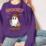 Spersonalizowana bluza z kapturem Spooky Bat Design Multicolor Prezent na Halloween dla członka rodziny