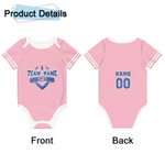 Personalizzato Multicolore Glitter Football Element Unisex Baby Bodysuit con nome e numero Compleanno Cheer Accessori Regalo per Baby Girl Boy