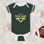 Personalizzato Multicolore Glitter Football Element Unisex Baby Bodysuit con nome e numero Compleanno Cheer Accessori Regalo per Baby Girl Boy