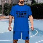 Personalized Multicolour Striped Jersey Shirt Shorts Set with Number Name Game Day Outfit Birthday Team Gift for Sport Ball Lovers Players