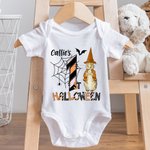 Spersonalizowany Peter Rabbit Ghost Raccoon Halloween Elements 100% bawełniany body dla niemowląt z imieniem Pierwszy prezent na Halloween dla noworodków