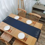 Personalized Hanukkah Olive Branch Menorah Tassel Table Runner with Text Jewish Festival Holiday Party Kitchen Home Decor Gift for Family