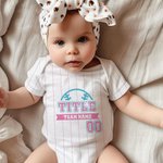 Personalizado Multicolor Rayas Elemento Béisbol Bebé Body Jersey con Nombre y Número Juegos Olímpicos Día de Cumpleaños Regalo para recién nacidos