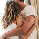 Gepersonaliseerde Waterdichte Niet-giftige Hart Set van 3 Tijdelijke Tatoeages met 1-5 Namen Party Favor Verjaardagsgeschenk voor Familie Vrienden
