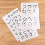 Gepersonaliseerde Waterdichte Niet-giftige Hart Set van 3 Tijdelijke Tatoeages met 1-5 Namen Party Favor Verjaardagsgeschenk voor Familie Vrienden