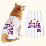 Personlig Baseball Element 100% bomull Pet Stripe Jersey Vest med namn och nummer Födelsedag Sporttillbehör Present för hundälskare Baseball Fans