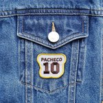 Personalized Multicolour Embroidered Sport Patch with Name and Number Sports Event Cheer Accessories Gift for Sport Lover