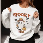 Spersonalizowana bluza z kapturem Spooky Bat Design Multicolor Prezent na Halloween dla członka rodziny