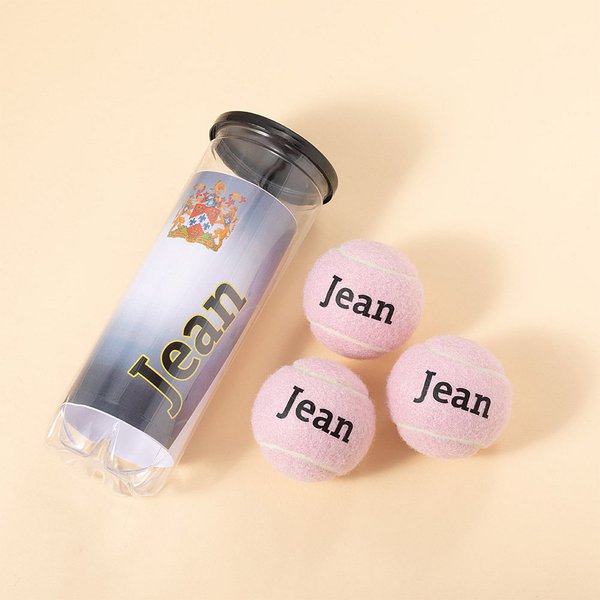 Personalised Multi-color High Elasticity Tennis Balls with Name Single Can 3 Balls Practice Training Balls Team Sports Gift for Tennis Lovers
