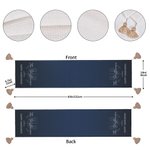 Personalized Hanukkah Olive Branch Menorah Tassel Table Runner with Text Jewish Festival Holiday Party Kitchen Home Decor Gift for Family