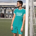 Personalized Multicolour Striped Jersey Shirt Shorts Set with Number Name Game Day Outfit Birthday Team Gift for Sport Ball Lovers Players