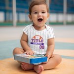 Personalizado Multicolor Rayas Elemento Béisbol Bebé Body Jersey con Nombre y Número Juegos Olímpicos Día de Cumpleaños Regalo para recién nacidos