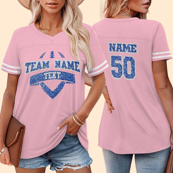 Henkilökohtainen Monivärinen Glitter Jalkapallo Element Unisex Jersey nimi ja numero Syntymäpäivä Game Day lahja jalkapallon ystäville pelaajat