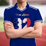 Maillot unisexe de football avec nom et numéro, personnalisé et multicolore, avec drapeau national Cadeau d'anniversaire pour les amoureux du football