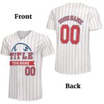 Gepersonaliseerde Honkbal Element Streep Unisex Jersey met Naam en Nummer Verjaardag Sportaccessoires Cadeau voor Honkballiefhebbers