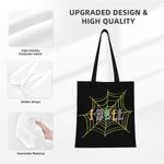 Personalized Spider Webs Halloween Canvas Tote Bag with Name Trick or Treat Halloween Party Favors Gift for Kids 6