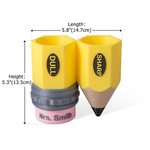 Gepersonaliseerd Potlood Design Potlood Dispenser Scherpe en Doffe Potloodhouder met 3D Gedrukte Naam Bureau Decor Terug naar School Cadeau voor Leraa