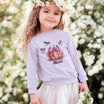 Personalized Multicolour Halloween Pumpkin Bat Adult Kid Sweatshirt with Name Halloween Birthday Gift for Family
