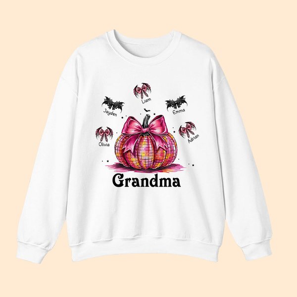 Personalizada Multicolor Halloween Calabaza Murciélago Adulto Niño Sudadera con Nombre Halloween Cumpleaños Regalo para la Familia