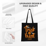 Personalisierte Fledermaus Süßigkeiten Stern Trick oder behandeln wiederverwendbare Canvas Tasche mit Namen Halloween Aktivität Geschenk für Kinder