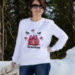 Personalized Multicolour Halloween Pumpkin Bat Adult Kid Sweatshirt with Name Halloween Birthday Gift for Family