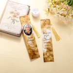 Personalized Multicolor Photo Bookmark with Tassel Funeral Memorial Keepsake Gift for Family