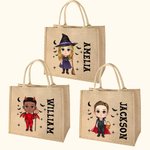 Henkilökohtainen sarjakuva vampyyri noita temppu tai Treat Juutti Kangaskassi nimi Halloween puolue lahja pojille tytöille