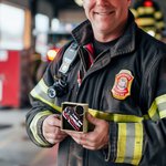 Personalized Multicolor Acrylic 911 Line Glitter Keychain with Name Appreciation Week Birthday Gift for First Responder Firefighter Dispatcher