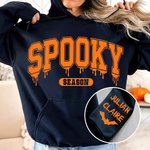 Personalized Halloween Bat Spooky Adult Kid Sweatshirt T-shirt Hoodie with Name Halloween Gift for Family